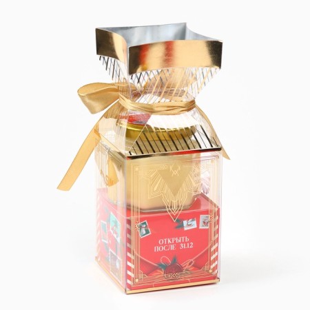 Gift set "New Year's Gift": tea with orange and cinnamon 50 g, creamless cedar cedar, 120 g.-4