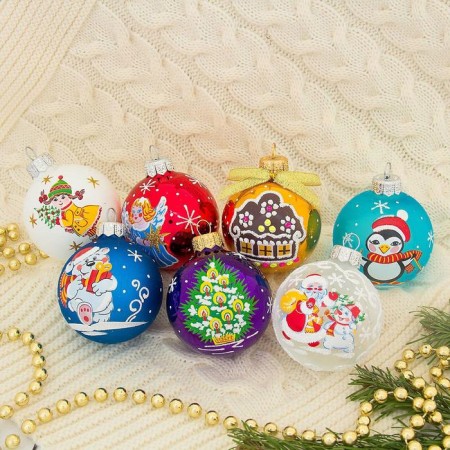 The ball "New Year" d-6 cm, mix-6