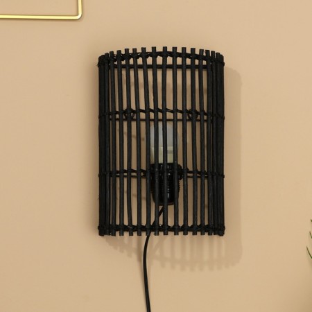 Lamp wall -mounted from the rattan "Bali" 1x120W, E27, 16x10x23 cm, brown-1