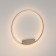 Ceiling light MayToni Mod058CL-L65BS3K, 1XLED, 61W, 100x100x3.5 cm, 3000lm, brass color