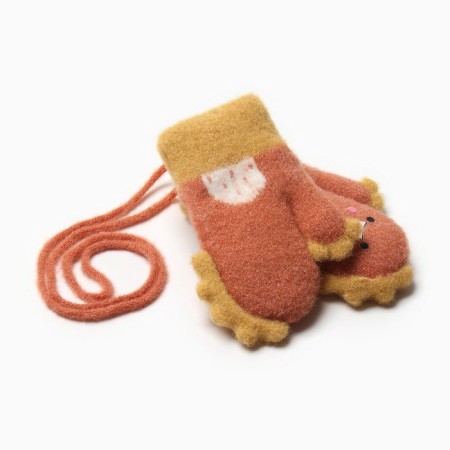 Baby mittens for claim. Minaku minaku dinosaur 13 cm mustard-1