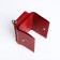 Women's wallet on the button, red color