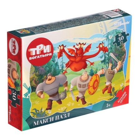 Maxi-Pazle Contour "Three Heroes", 30 elements