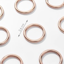 Rings for bags, d = 20 mm, thickness - 3 mm, 10 pcs, gold color