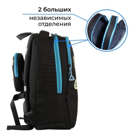 School backpack, ergonomic back Art Hype Anime, 39x32x14 cm-6