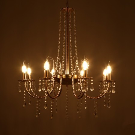 Chandelier 2459/8 E14 5W gold 75x75x85-135 cm Bayerlux-3