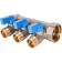 Collector Stout SMB 6211 011203, 1/2 ", 3 exits, with ball valves 1", blue pens