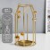 Climber Metal "Golden Balls" gold 14x14x26 cm