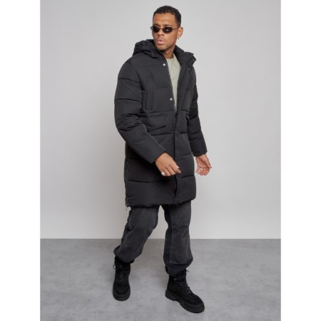 Extensive male winter park, size 56, black color-9