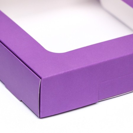 Self -charged box with a lilac window, 13 x 13 x 3 cm-2