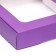 Self -charged box with a lilac window, 13 x 13 x 3 cm