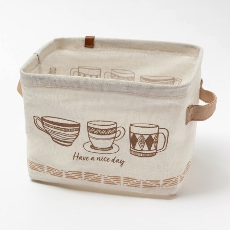 Textile basket "Mugs", 20.5x16 x14.5 cm-1