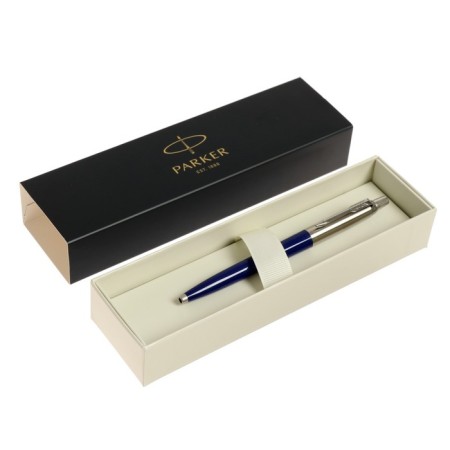 Ballpoint Parker Jotter K60 Blue M, stainless steel case, blue ink-1