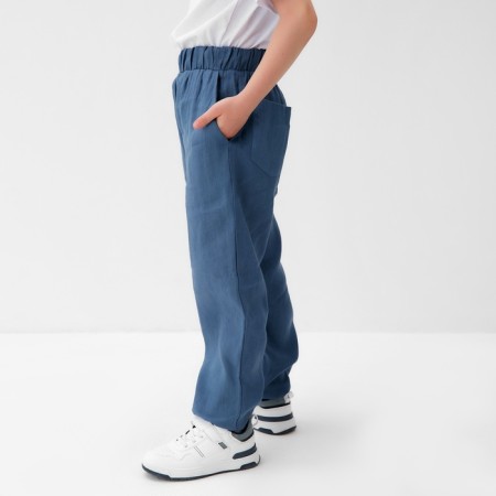 Pants for the boy KAFTAN LINEN, p. 36 (134-140), blue-2