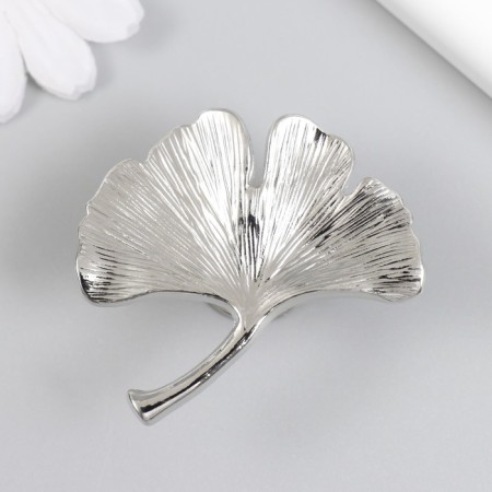 Pen for the casket metal "sheet fan" silver 5x5.4 cm