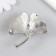 Pen for the casket metal "sheet fan" silver 5x5.4 cm