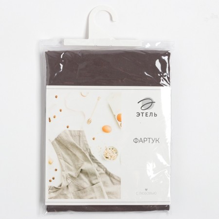 Apron Ethel Kitchen 60x70 cm, col. Gray, 100% HL, sarzha 220 g/m2-9