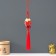Suspension Ceramics with bells "manei-nako" red 3.5x3.7x26 cm