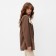 Women's jacket with Minaku scrap: Casual Collection Brown color, pr 50