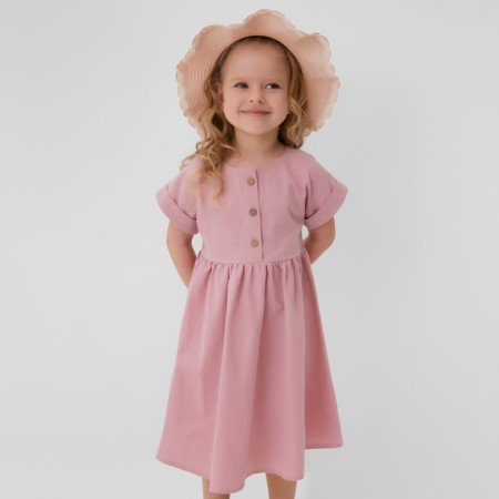 Платье для девочки MINAKU: Cotton Collection цвет сиреневый, рост 110-11