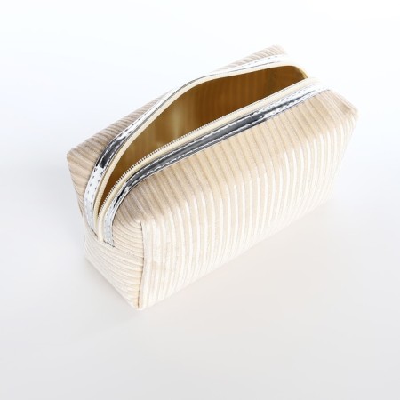 Lightning cosmetic bag, beige color-2