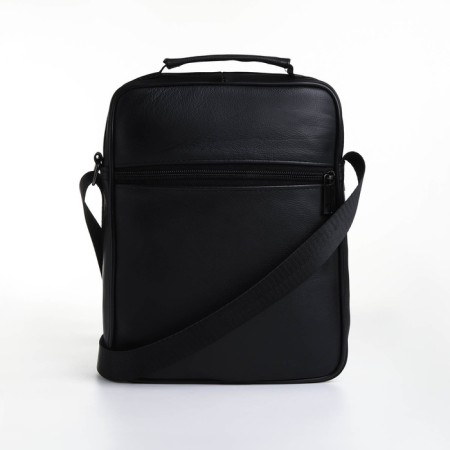 Male bag on lightning, long belt, black color-3