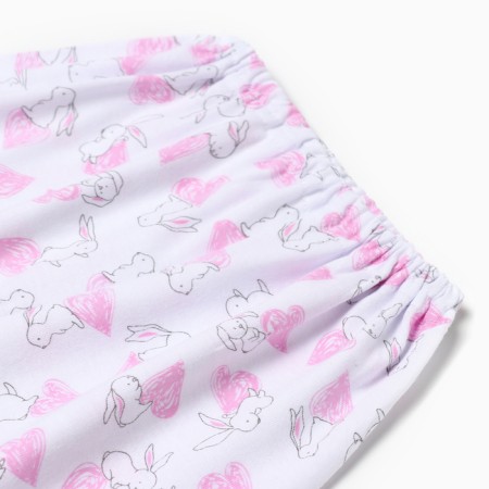 Children's sliders, white color/bunnies, height 62-1