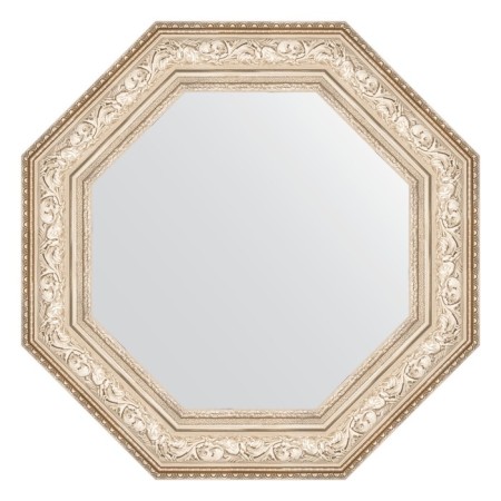 Mirror in the baguette frame, vignette silver 109 mm, 70.6x70.6 cm