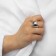 Ring Metal "Trend" concave, mini, silver color, size 16