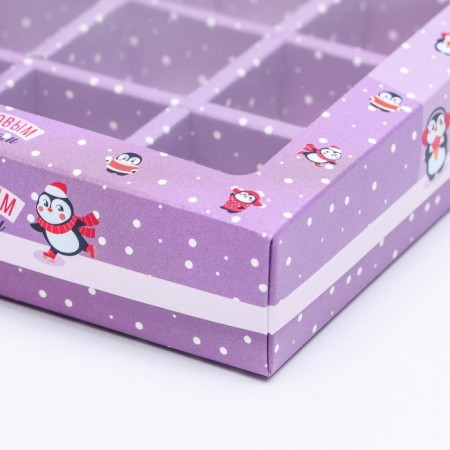 Packaging for sweets 12 pcs "New Year's Penguin", 19 x 14.5 x 3.5 cm-6