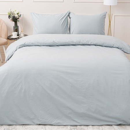 Ideason 1,5SP Set gray (under 145x215cm, naval 50x70cm 2pcs) Poplin 130g/m, HL100%