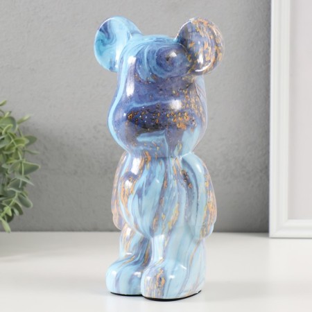 Pig a piggy bank Ceramics "Bear" blue-violet 9.5x14x25 cm-3