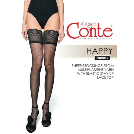 Female Fantasy Happy stockings, size 23-25, Nero color-5