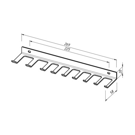 Holder for storing all types of keys to 9 seats, wall, black-5