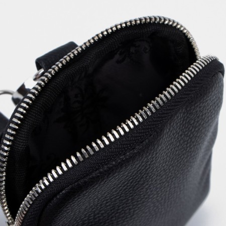 School bag, wallet, textura, artificial leather, black color-4