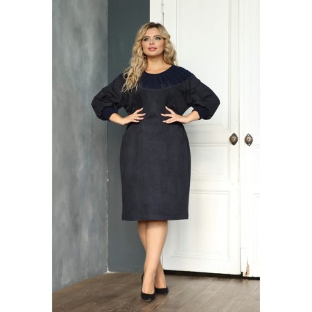 Women's dress, size 50, blue color-7
