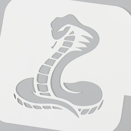 Plastic stencil "Snake", size 9x9 cm-2
