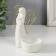 Ceramics candlestick, metal on 1 candle "Angel. Prayer" white 10x5.4x10.7 cm