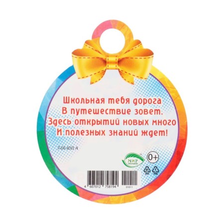 Medal "September 1. Knowledge Day!" Salute, 11x9.0 cm-1