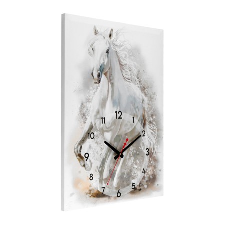 Carty clock wall-up interior "running white horse", silent, 50 x 70 cm-3
