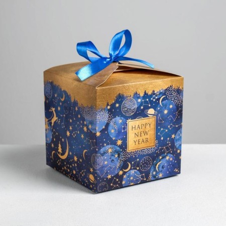 Folding box "New Year's magic", 12 x 12 x 12 cm, New Year-1