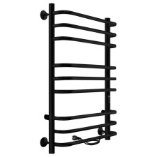 Electric towel Indigo Brace Lux, 800x500 mm, timer, hidden installation, black