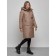 Coat insulated winter female, size 46, brown color