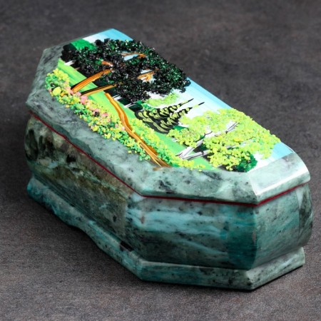 Casket "Summer", 17x7x6, stone baby, coil-6