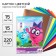 Cardboard color, A4, 15 sheets, 15 colors, coated, one -sided, in a folder, 220 g/m², Smeshariki