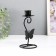 Summary Metal for 1 candle "Butterfly with a curl" d = 2 cm black 7x7x14 cm