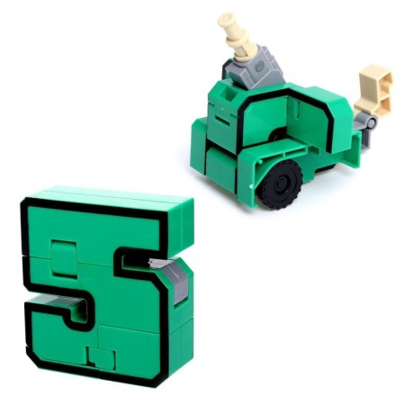 Set of robots "Robo numbers 0 - 9", transformed, 10B1-6