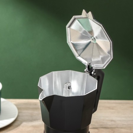 ALUM BLACK GAREER COVERNARY COVERNARY, 6 cups, 300 ml, black color-2