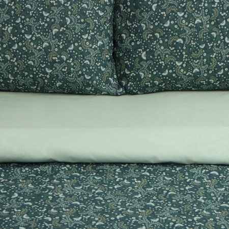 Bed linen Ethel Duet Small Leaves, 143x215 cm 2 pcs, 220x240 cm, 50x70 cm 2 pcs, Poplin-3