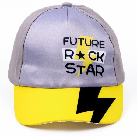 Baby cap for the boy Future Rock Star, gray color, rr 54-1